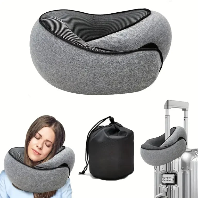 SZXYX aircraft Neck travel Pillow, 100% pure memory foam aircraft neck pillow, comfortable and breathable cover, 360° support foldable pillow, essential for car and airport travel