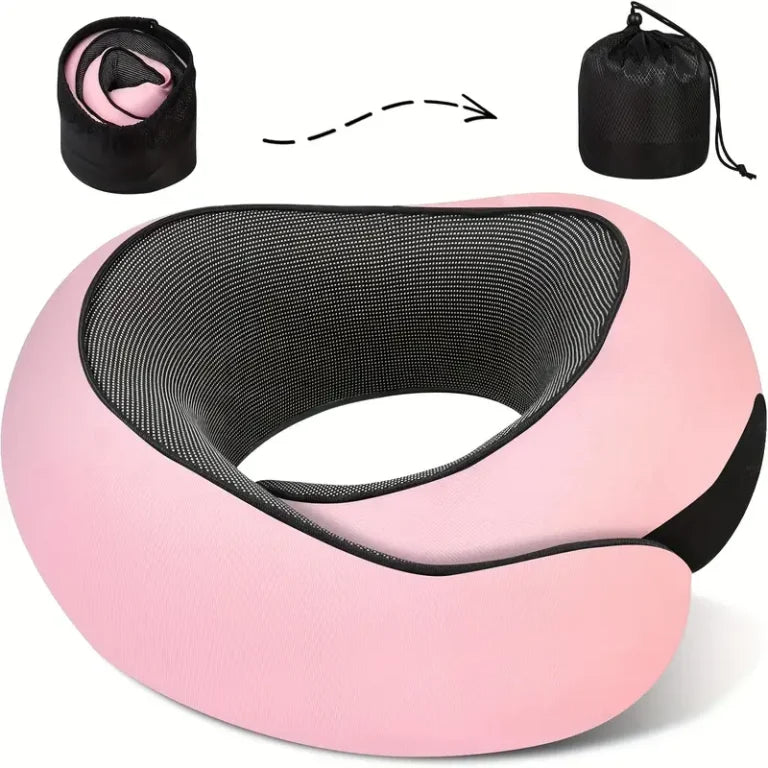 SZXYX aircraft Neck travel Pillow, 100% pure memory foam aircraft neck pillow, comfortable and breathable cover, 360° support foldable pillow, essential for car and airport travel