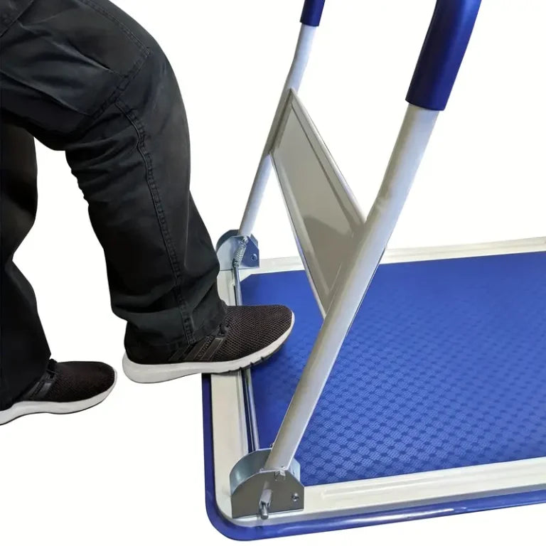 Folding flatbed carts, hand carts and warehouse rolling flatbed carts with rotating wheels, with a load capacity of 660 pounds, are very suitable for use in homes, cars, offices and outdoors
