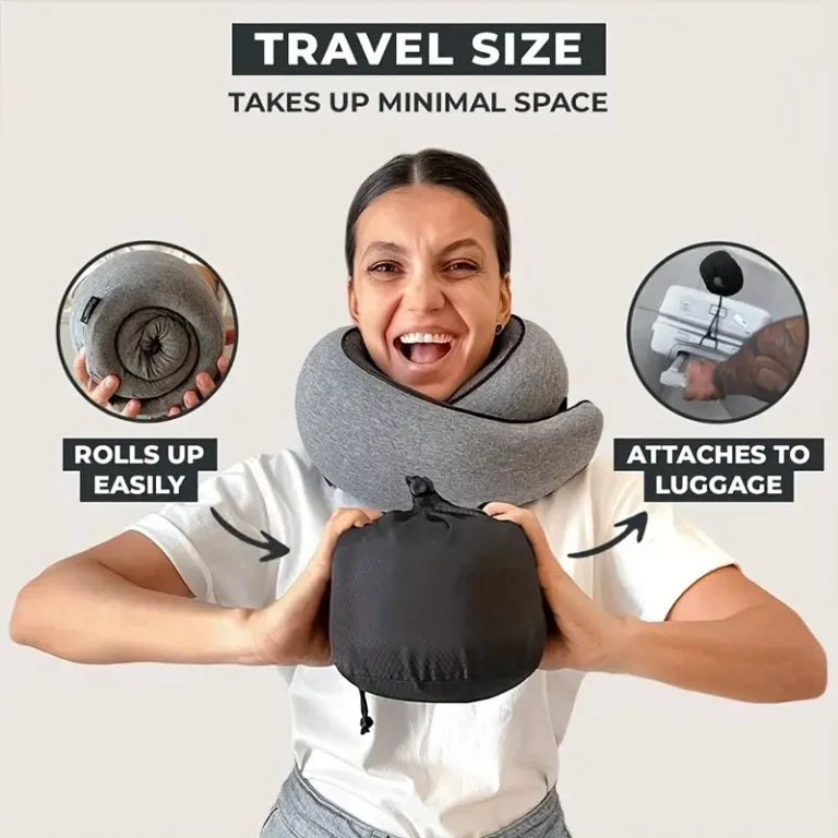 SZXYX aircraft Neck travel Pillow, 100% pure memory foam aircraft neck pillow, comfortable and breathable cover, 360° support foldable pillow, essential for car and airport travel